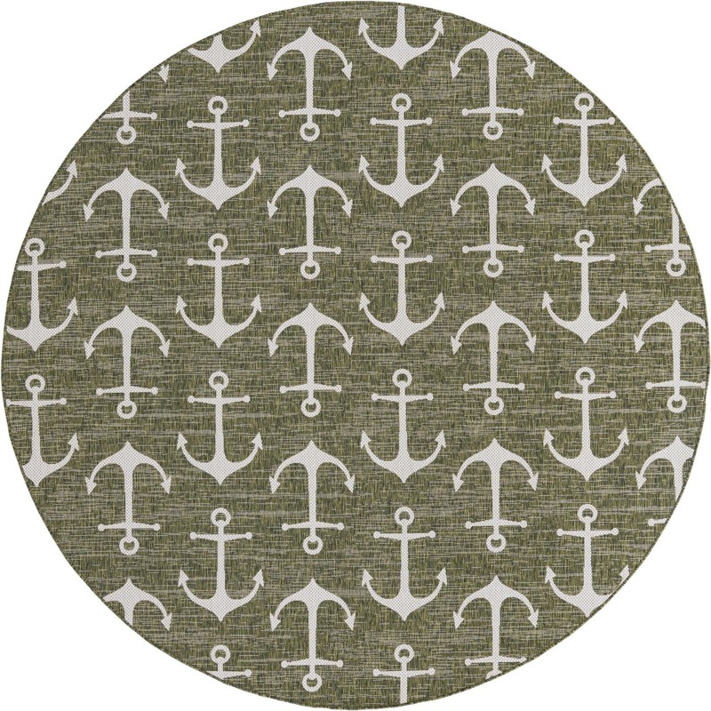 10' x 10' Millbrook · Pictoral Outdoor Rug, green
