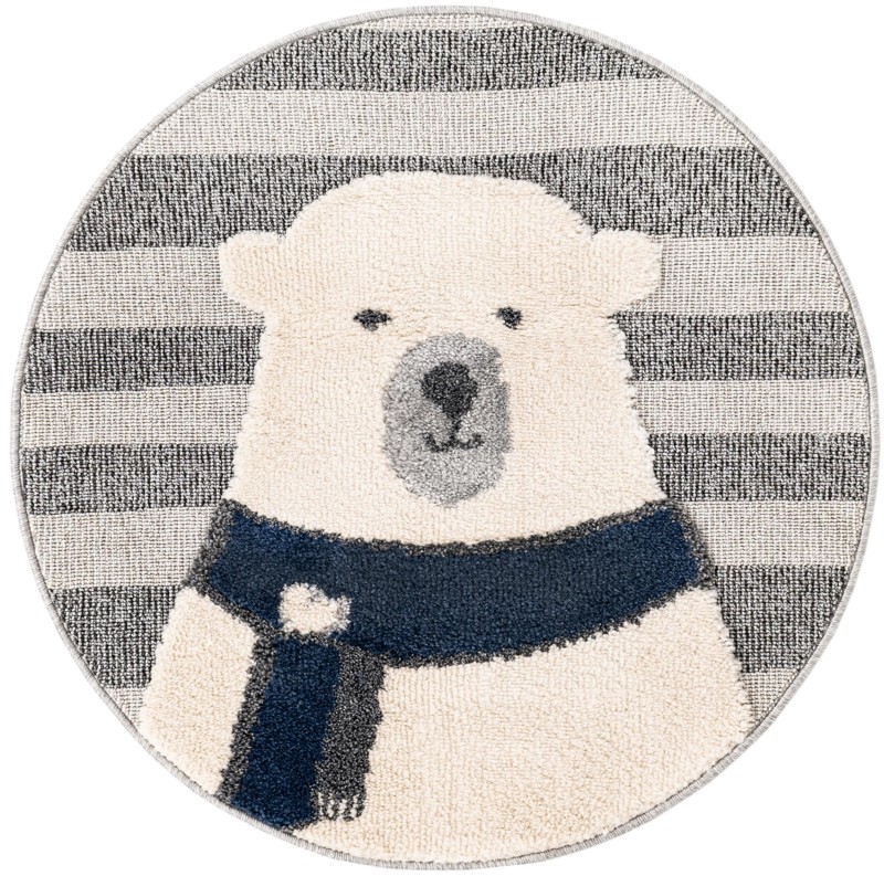 Whitcomb · Striped rug, gray