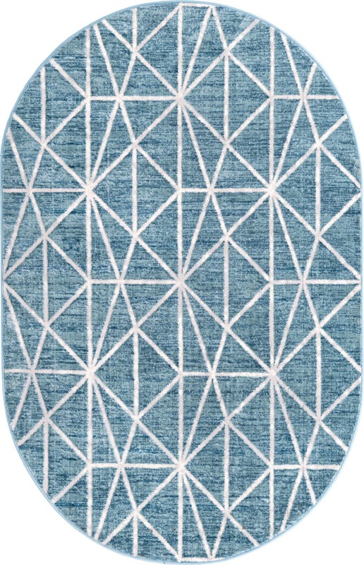 Gilman · Geometric rug, blue
