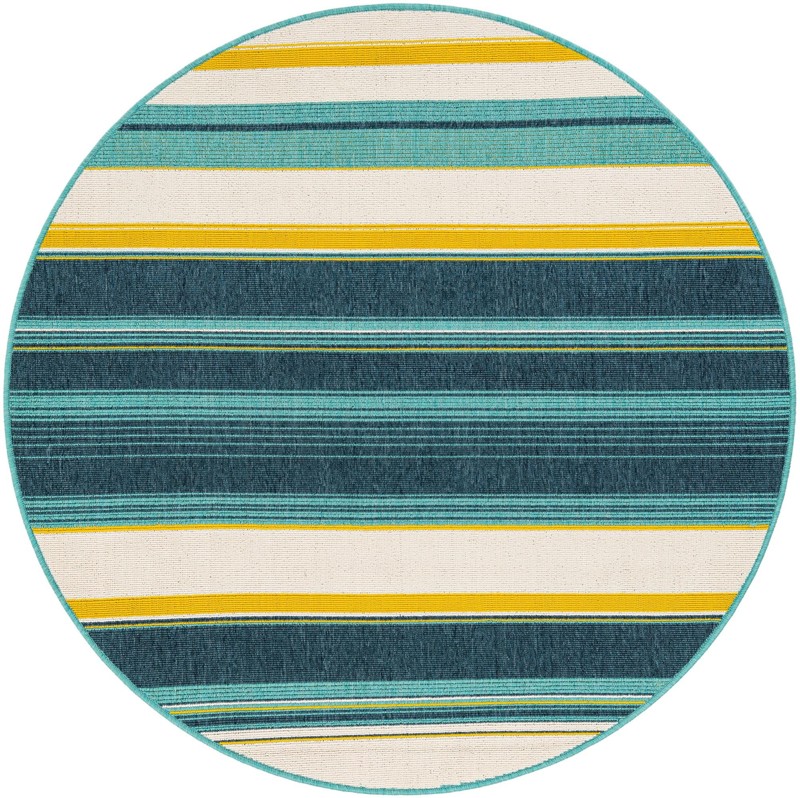 5' x 5' Larkin · Striped Outdoor Rug, multi