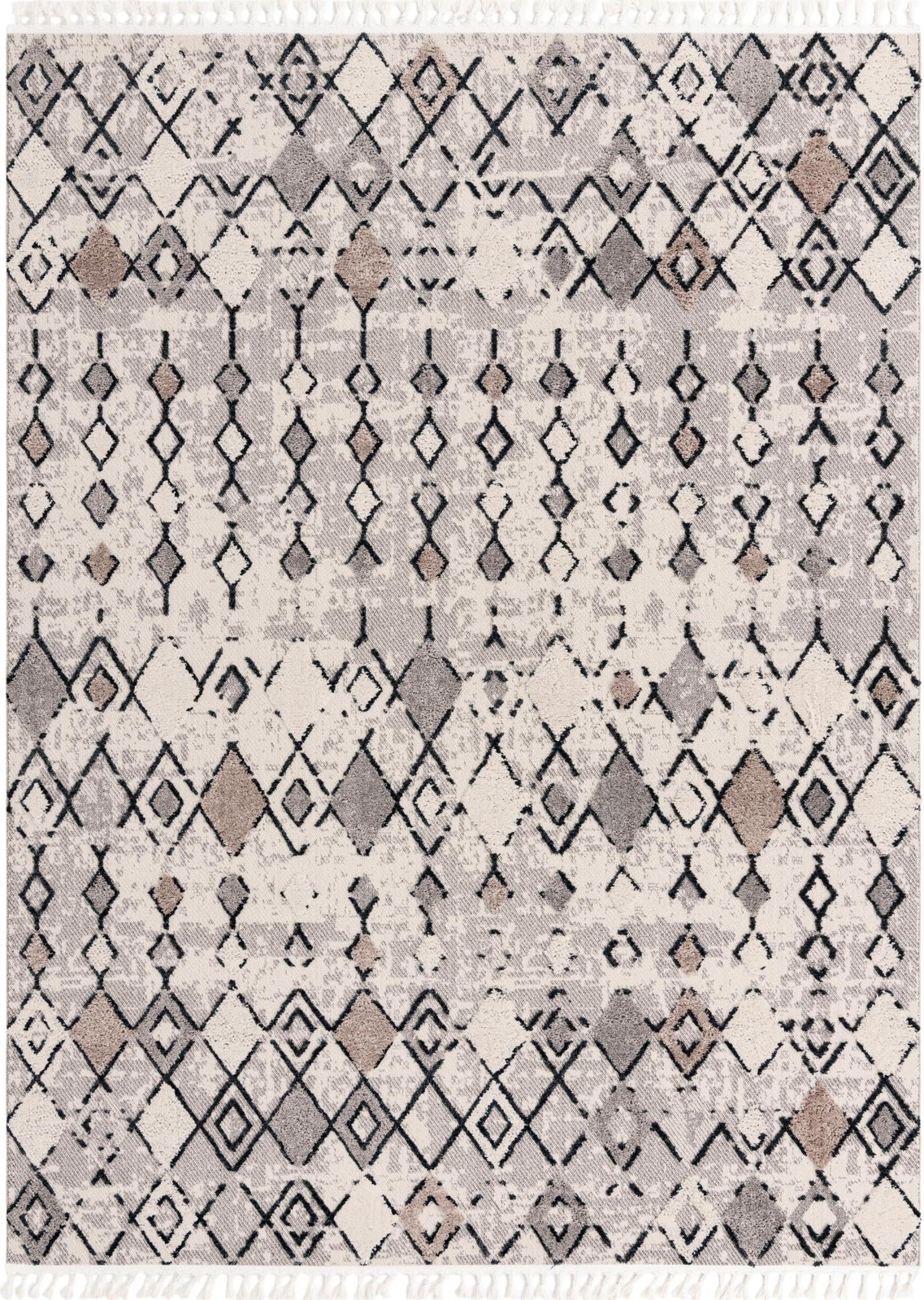 9' x 12' Josephine · Diamond rug, sand