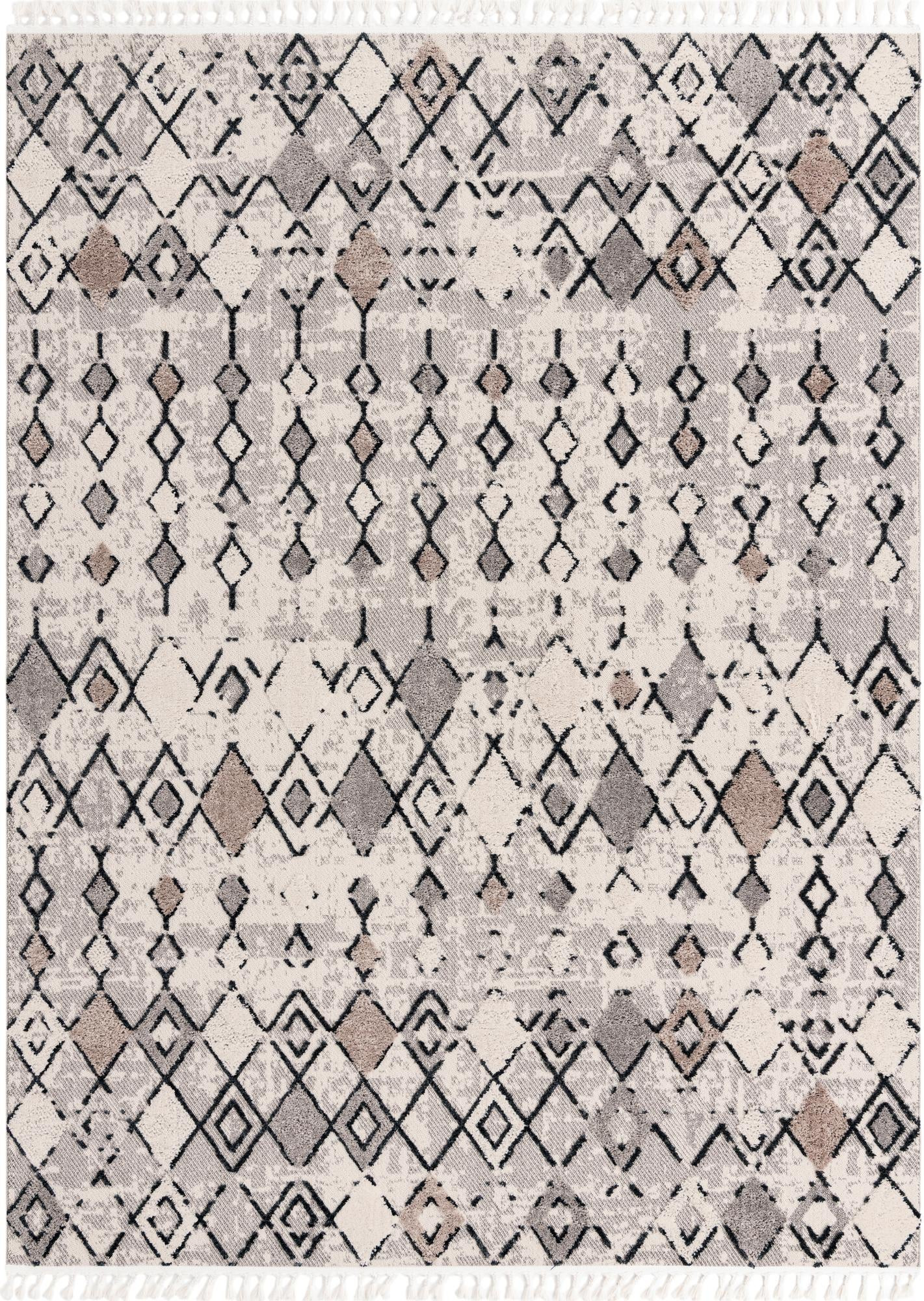 9' x 12' Josephine · Diamond rug, sand