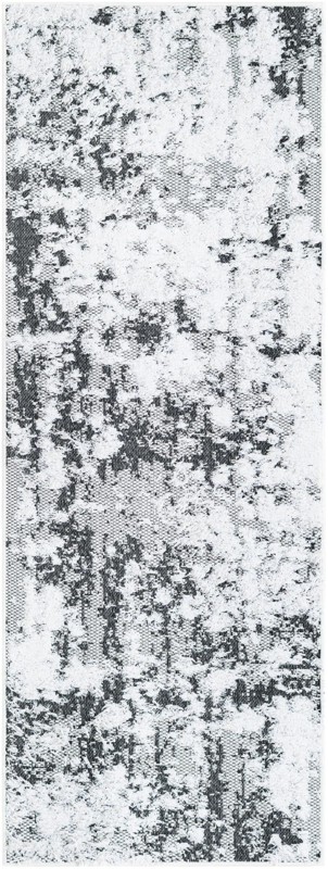 Coxwell · Abstract rug, black, gray and ivory