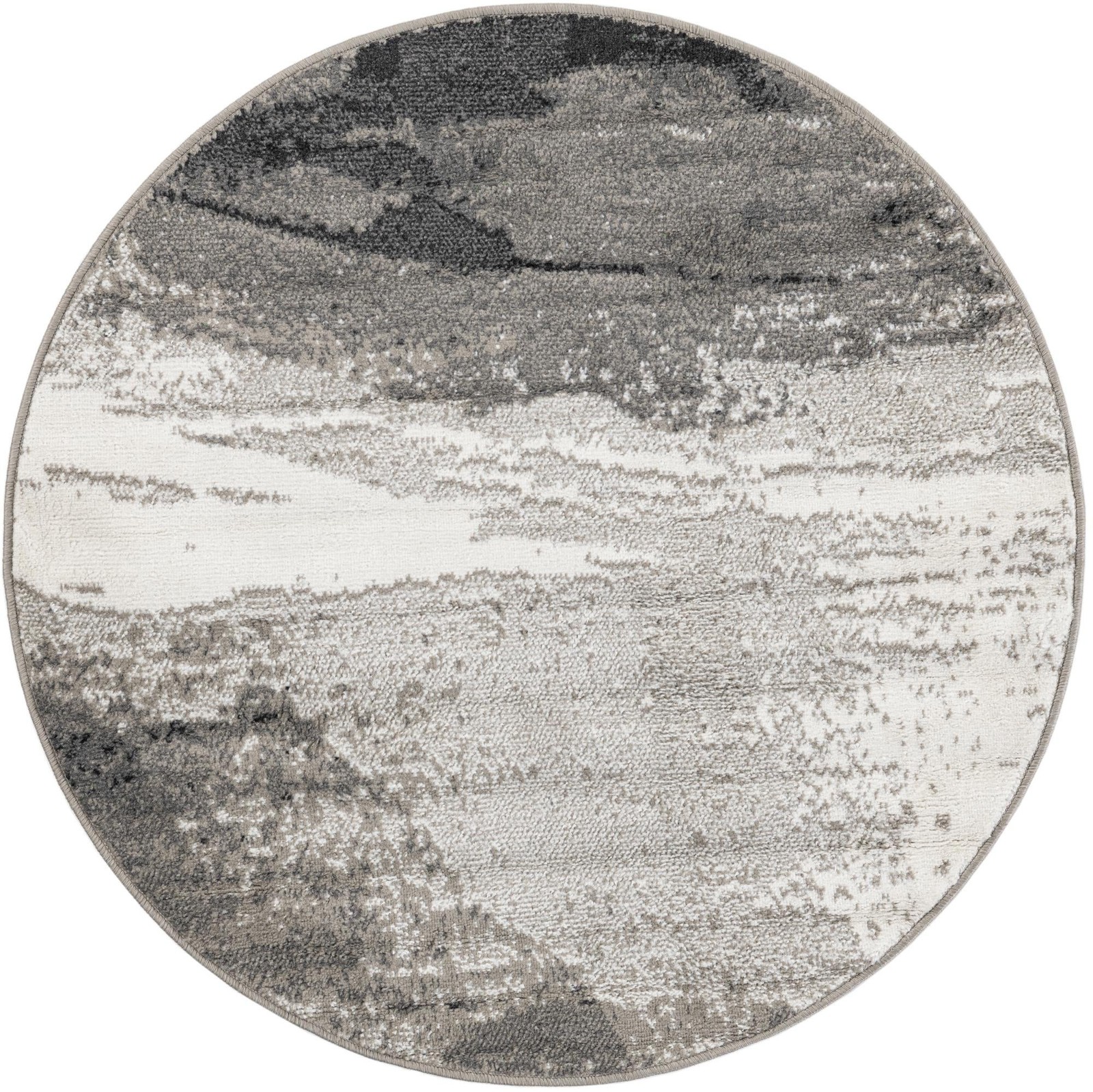 4' x 4' Satterfield · Abstract rug, black
