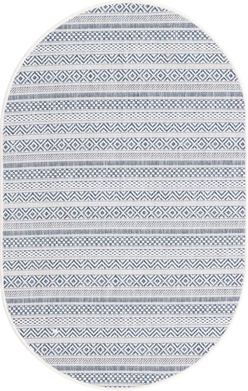 3' x 5' 3 Merlin · Geometric Outdoor Rug, light blue
