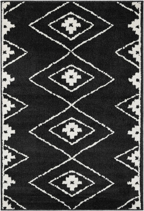 Sumac · Diamond rug, black