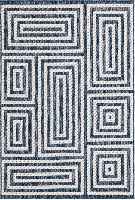4' x 6' Cumberland · Geometric Outdoor Rug, blue