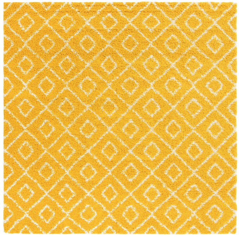 10' x 10' Brock · Diamond Shag Rug, yellow