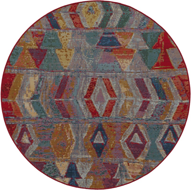 5' x 5' Lomax · Abstract Outdoor Rug