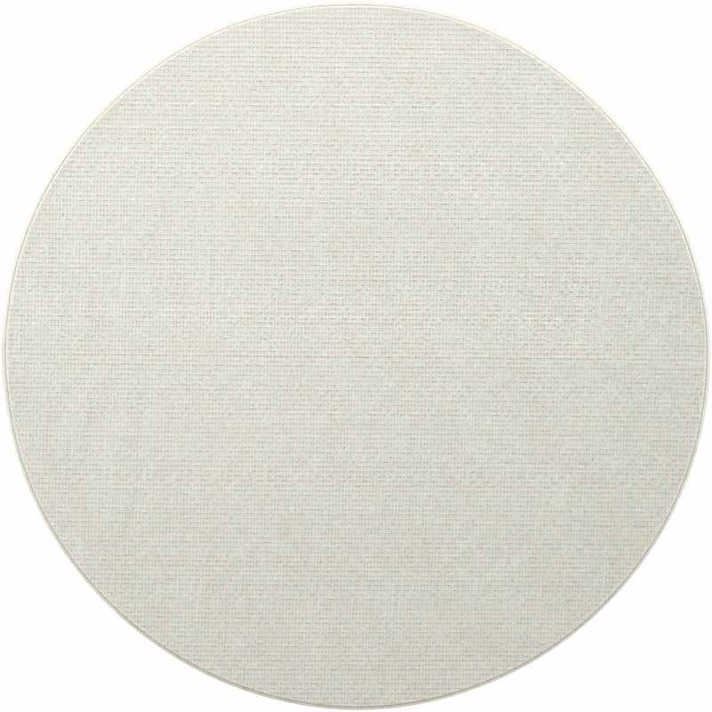 8' x 8' Swain · Solid round rug, ivory white