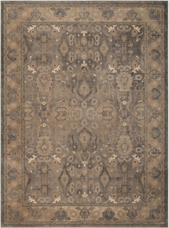 9' x 12' 2 Brownell · Border rug