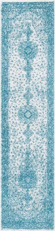 2' x 8' 8 Eudora · Border rug, turquoise