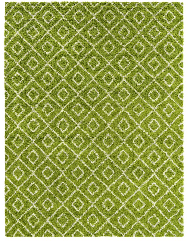 Brock · Diamond Shag Rug, green