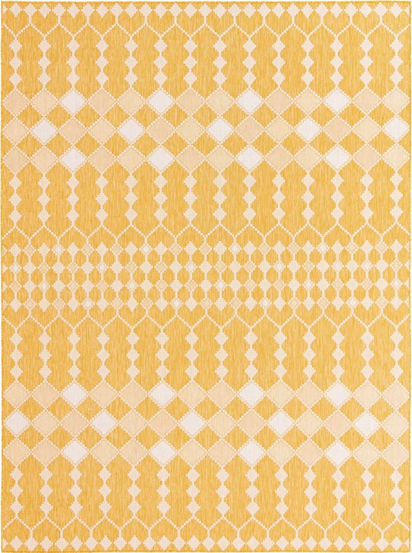 Ramsden · Diamond Outdoor Rug, yellow