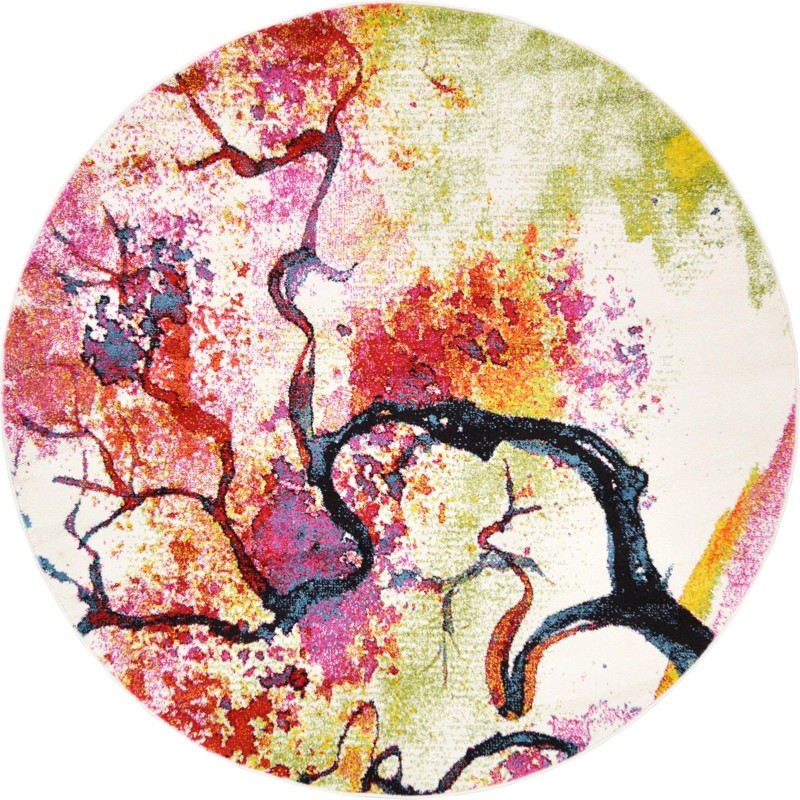 Tucker · Botanical rug, multicolor on ivory