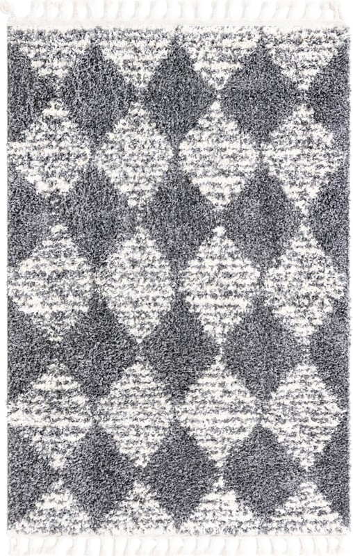 Newton · Diamond Shag Rug, gray