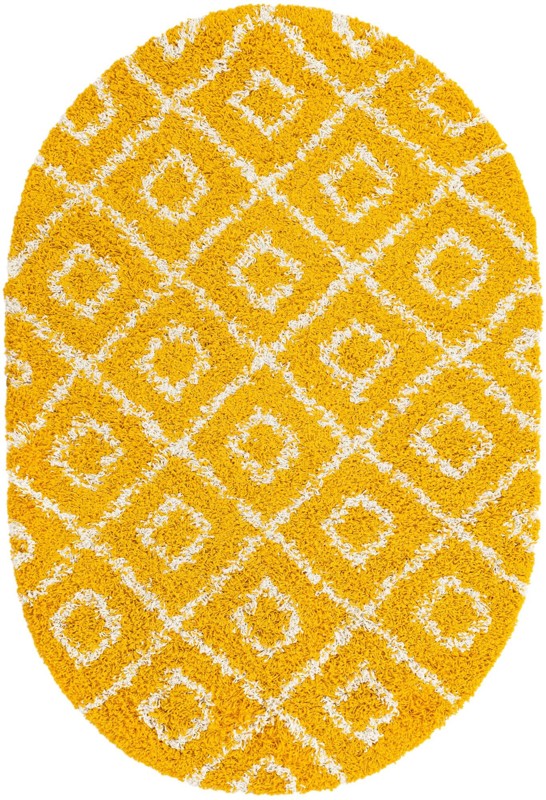 4' x 6' Brock · Diamond Shag Rug, yellow