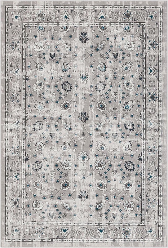 6' x 9' Carson · Border rug, grey