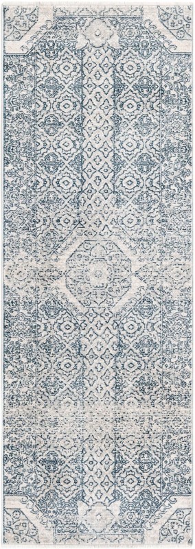 2' x 6' Bradshaw · Border rug, gray