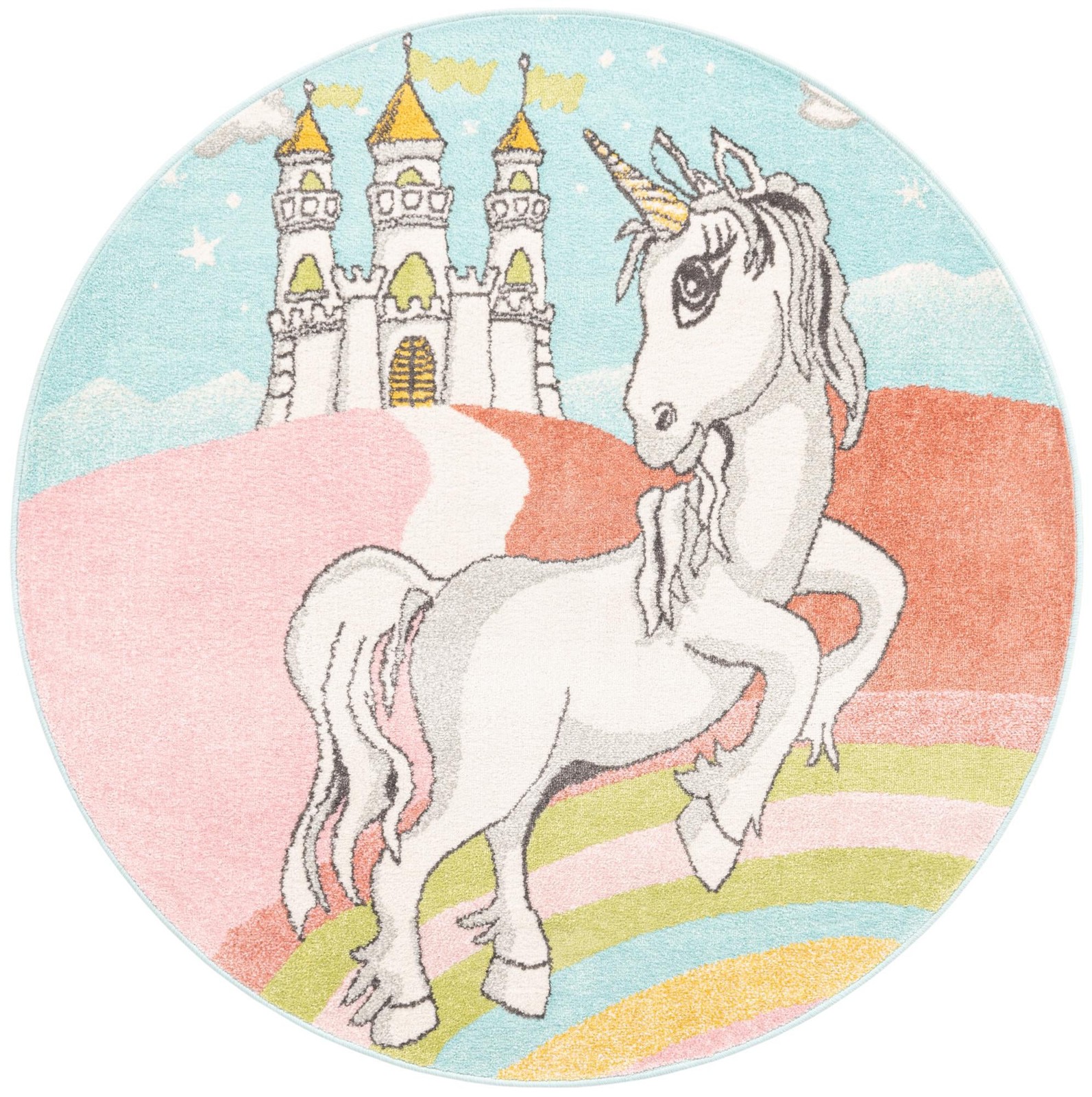 5' 3 x 5' 3 Evander · Pictoral rug, multi