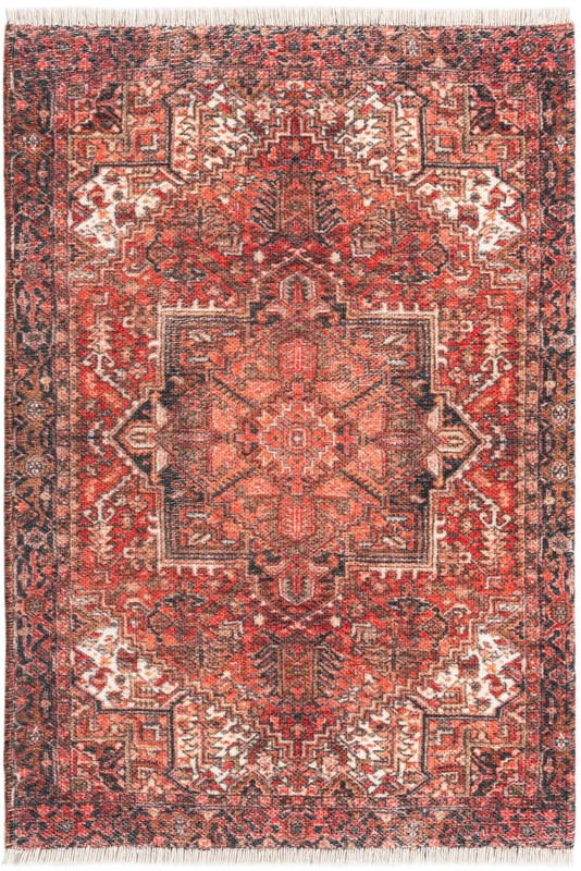 2' x 3' 1 Anchorage · Border rug, rust red