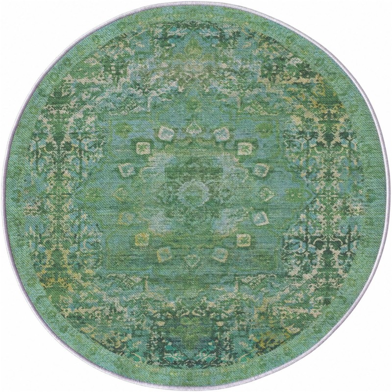3' 3 x 3' 3 Rideout · Border rug