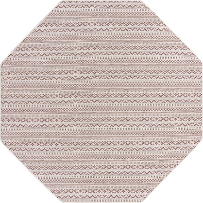 Merlin · Geometric Outdoor Rug, red