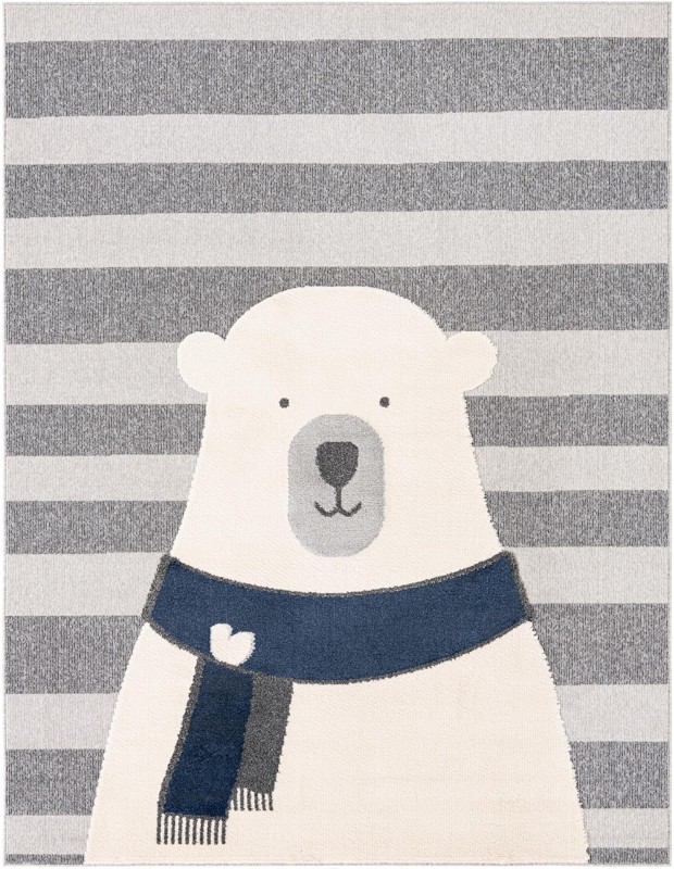 Whitcomb · Striped rug, gray
