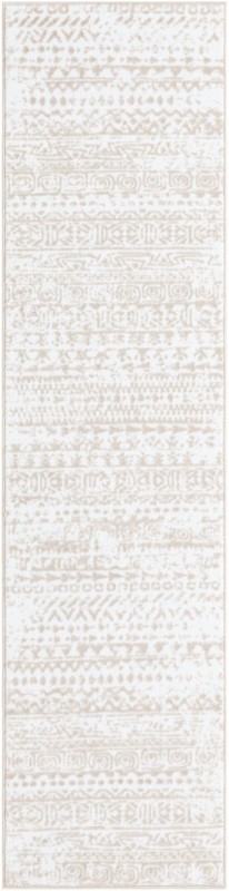 2' x 8' Gleason · Geometric rug, snow white