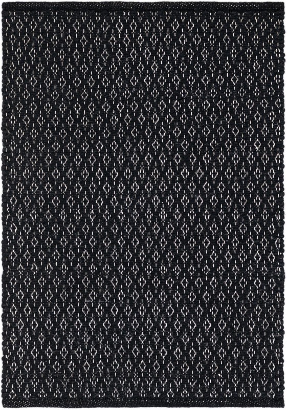 Vetch · Lattice Wool Rug, black