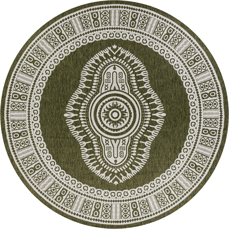 12' x 12' Bainbridge · Border Outdoor Rug, green