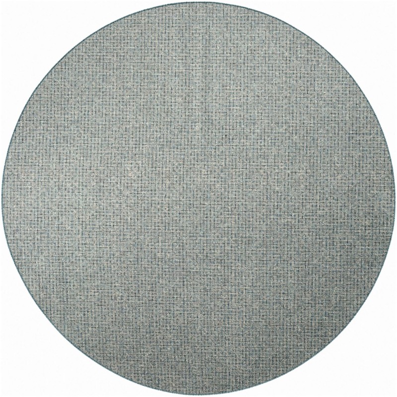 10' x 10' Loam · Grid Outdoor Rug, aqua blue
