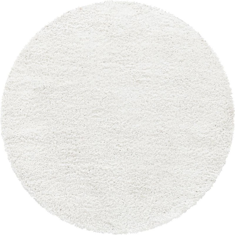 3' x 3' Dunham · Solid Shag Rug, white