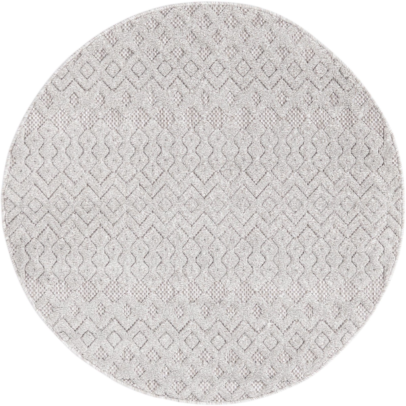 4' x 4' Creed · Diamond Outdoor Rug, grey