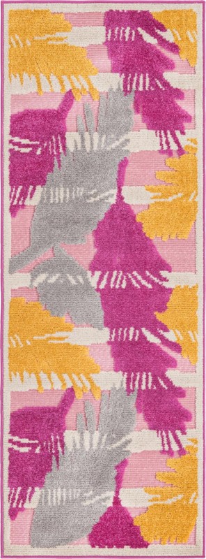 Fargo · Abstract Outdoor Rug, pink