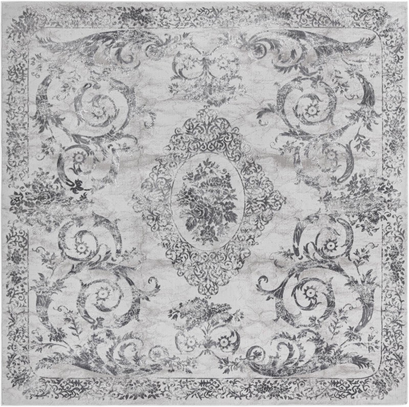 Crockett · Border rug, gray
