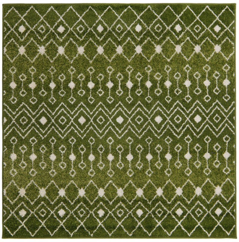 5' 3 x 5' 3 Boswell · Chevron rug, green
