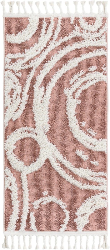 2' x 4' Beech · Abstract rug, pink