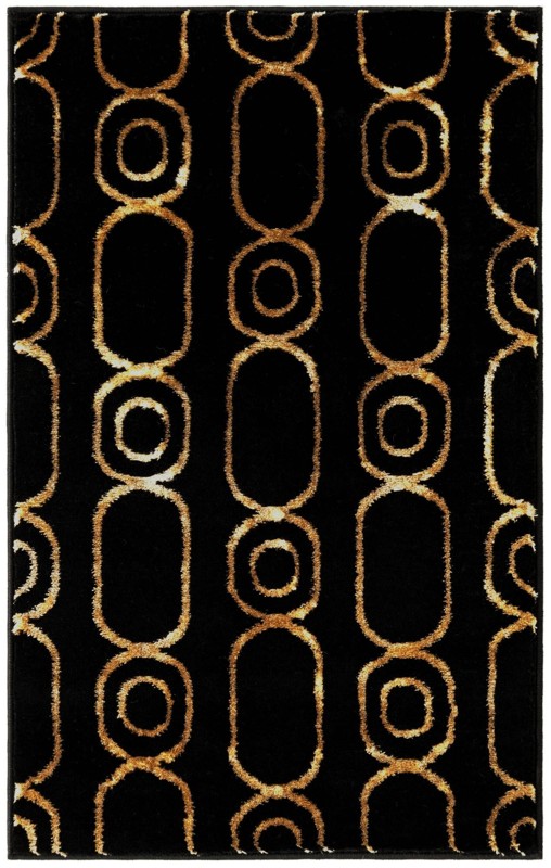 Renwick · Geometric rug, black and gold
