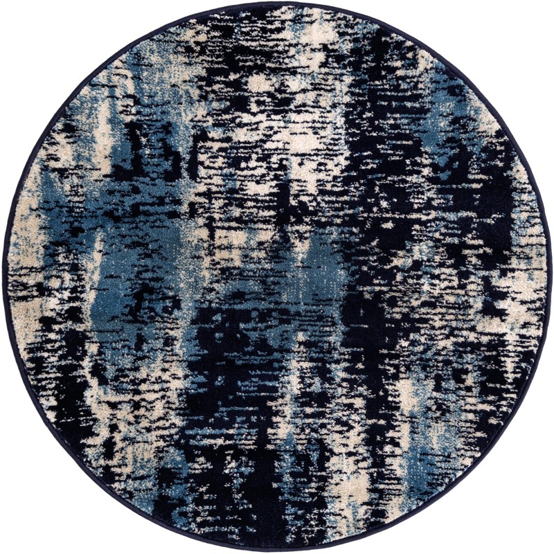 Boland · Abstract rug, navy and ivory
