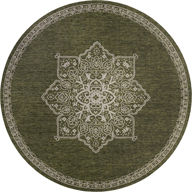 13' x 13' Rhys · Medallion Outdoor Rug, green