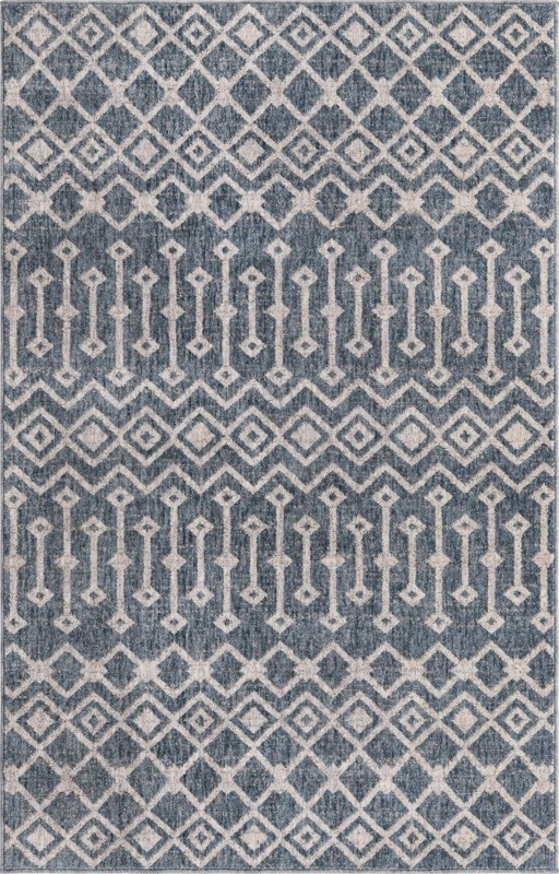 4' x 6' Harlan · Chevron rug, harbor blue