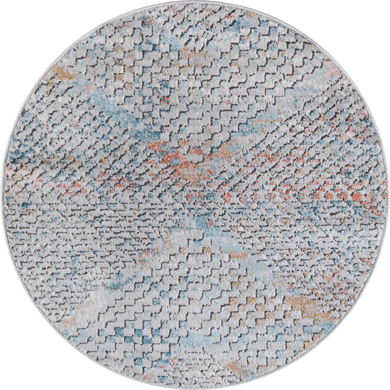 3' 3 x 3' 3 Twining · Abstract rug, multi