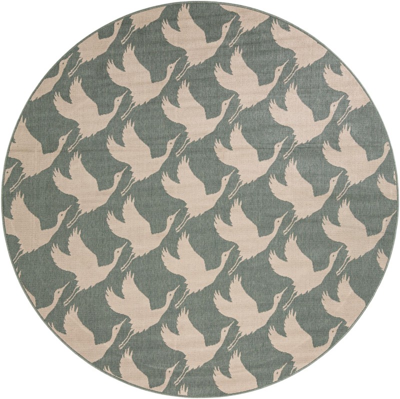 Hanover · Pictoral Outdoor Rug, stone blue