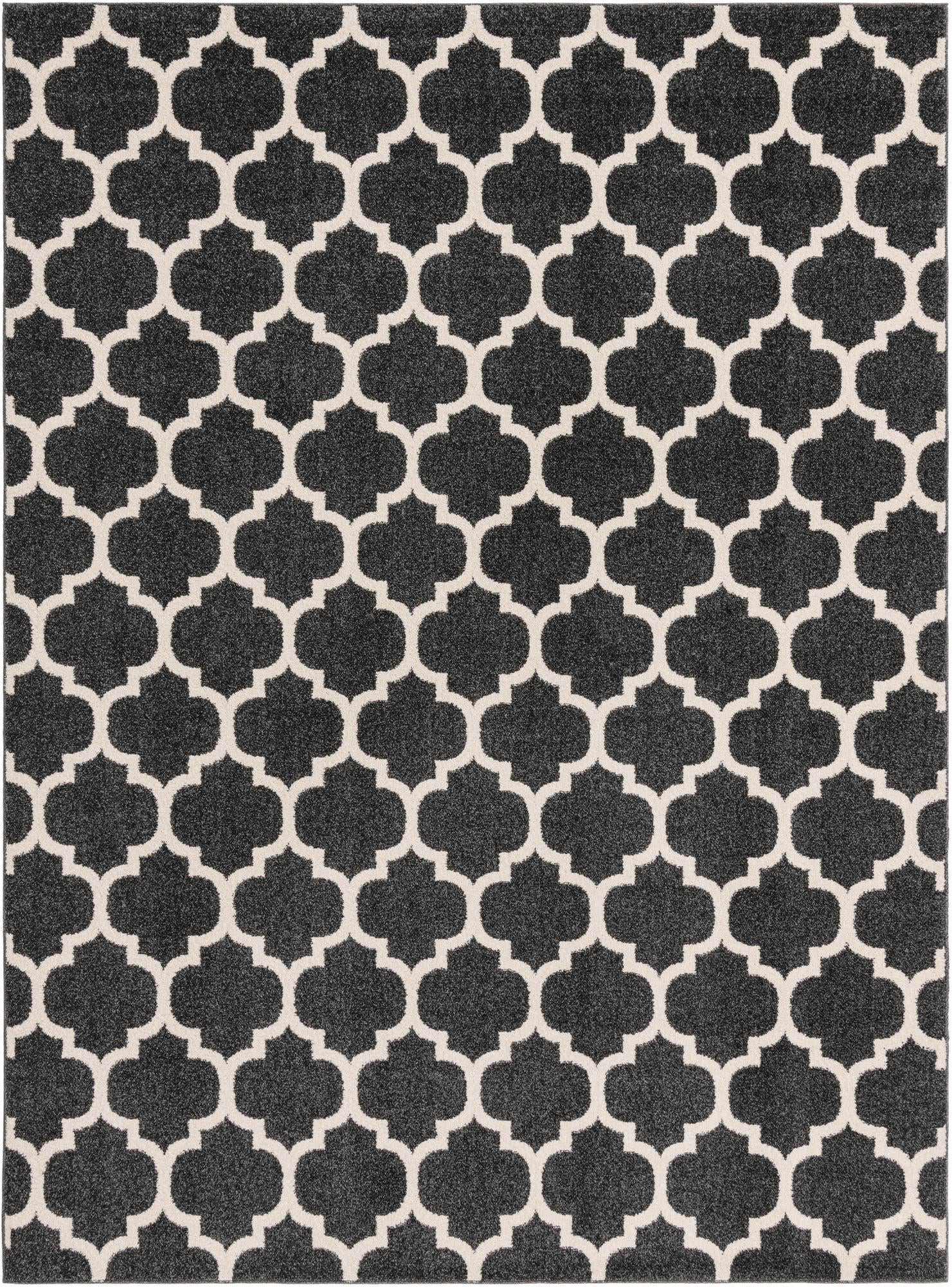 9' x 12' Arkwright · Trellis rug, fume