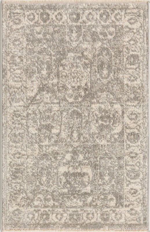 2' 2 x 3' Pullman · Border rug, gray