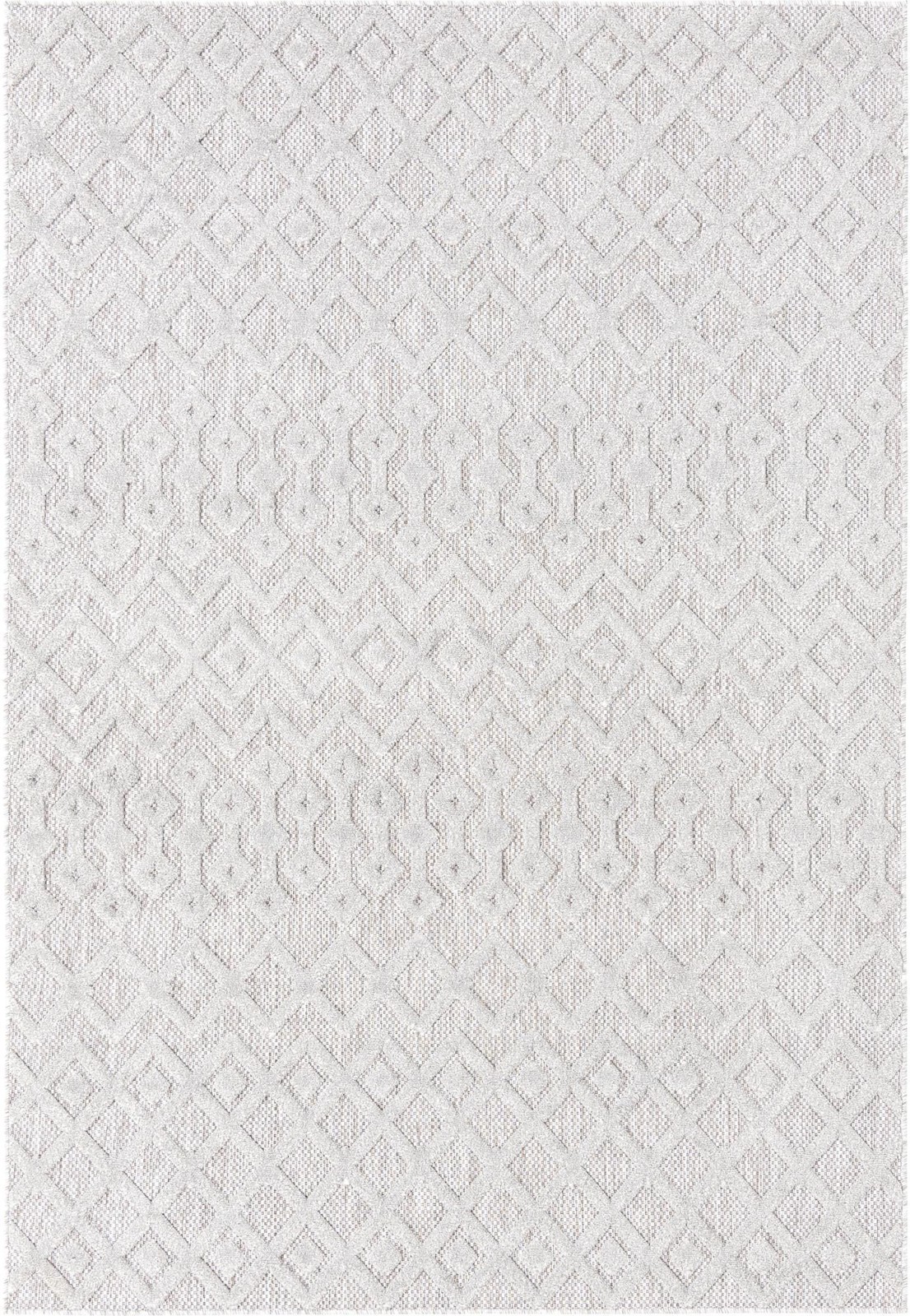 6' x 9' Creed · Geometric lattice Outdoor Rug, gray