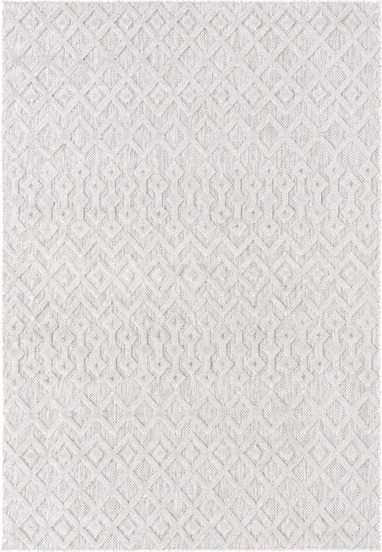 6' x 9' Creed · Geometric lattice Outdoor Rug, gray