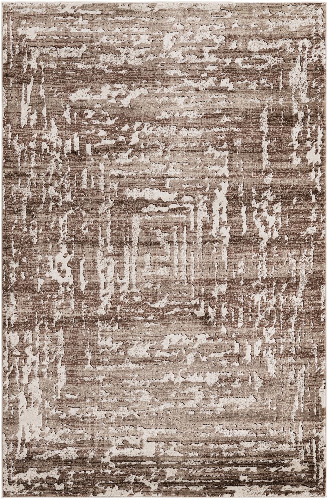 5' 3 x 8' Wrenfield · Abstract rug, chocolate and beige
