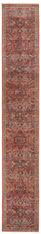Sedgwick · Medallion rug, brick red and blue